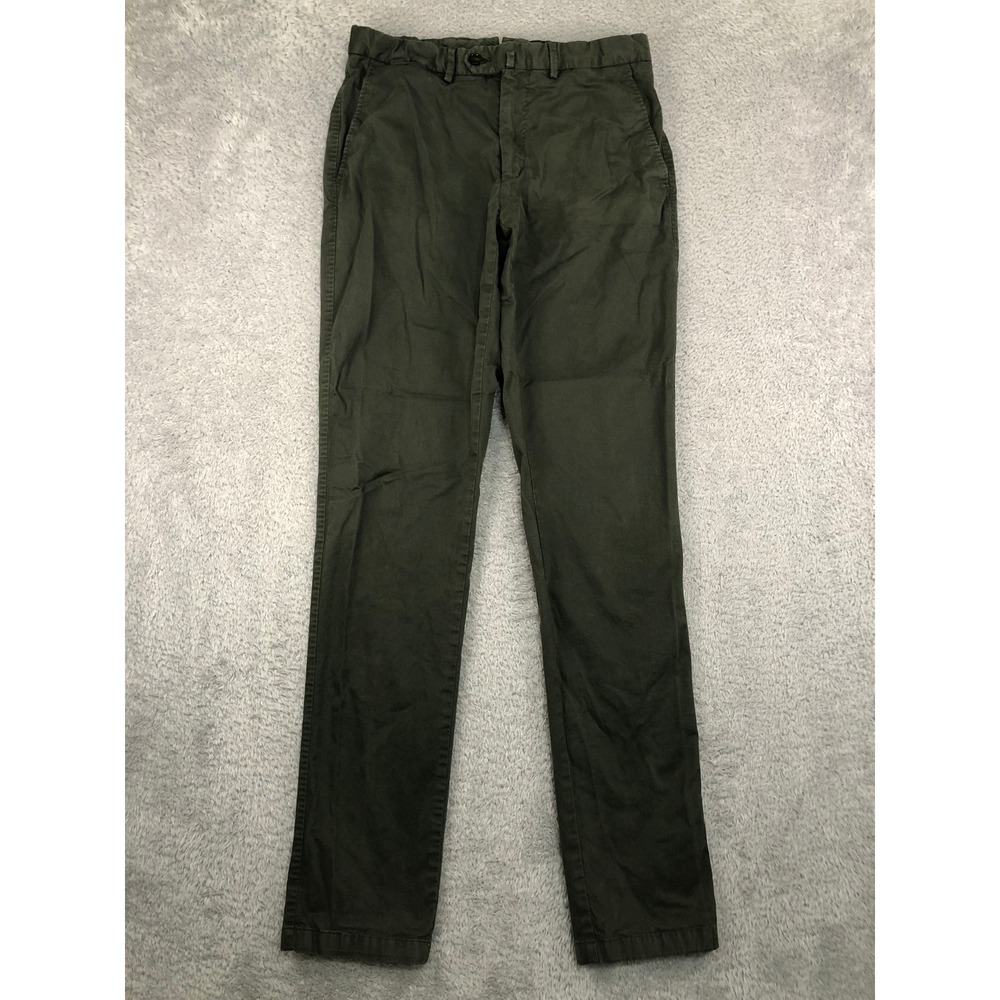 Suitsupply Pants Mens 29X34 (Tag 46) Olive Porto Novo Chino